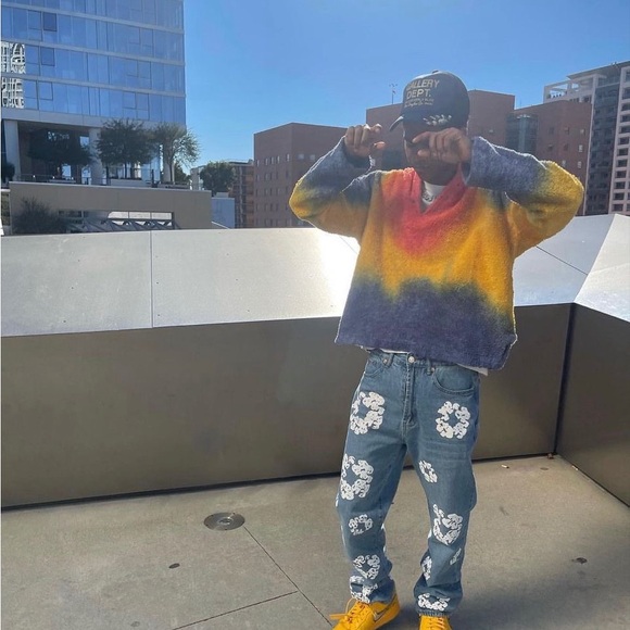 Rare Denim tears Levi's Men's Relaxed Jeans - Black and Gray unisex - Picture 15 of 16